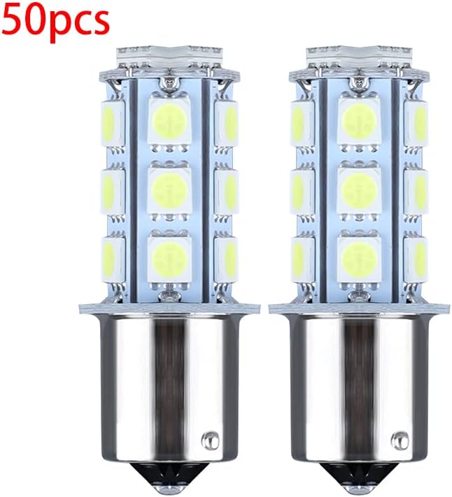50Pcs 12V 1156 1141 18SMD LED Interior Light Bulb Compatible for RV Camper Trailer