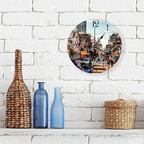 Horloge murale décorative pour cuisine et maison style rétro bois
