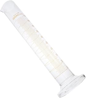 耐热玻璃制500ml母头缸 实验用量杯 带刻度的细圆柱形状 舒适操作性高透明度 非常适合家庭教室科学实验