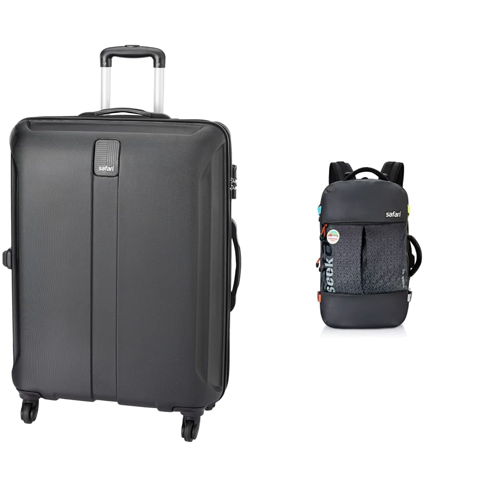 Safari 45 Ltrs Black Large/Travel/Office Laptop Backpack (Seek 45L 21 OB BLK)