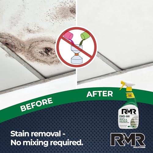 RMR-86 Instant Mold and Mildew Stain Remover Spray - Scrub Free Formula, 30 Fl Oz
