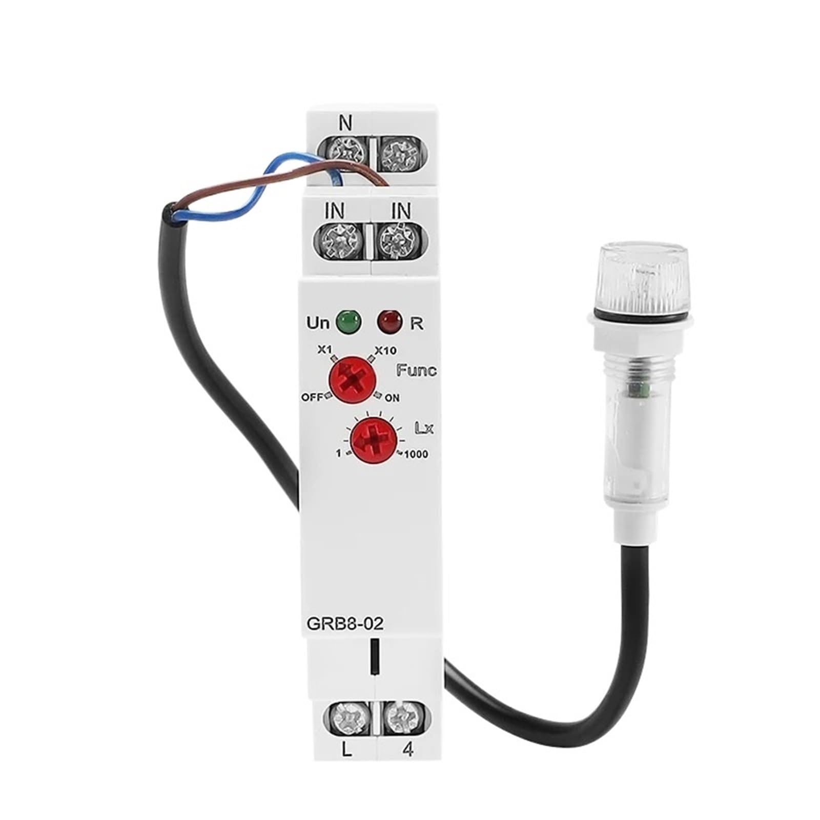 SBSSYVLMV 1pcs GRB8-01/02 Twilight Switch Din Rail Photoelectric Timer Light Sensor Relay AC110V-240V Auto ON Off(GRB8-01 AC110-240V)