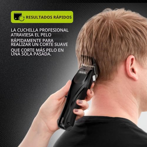 Miniatura 6 de WAHL Rapid Clip, cortapelos para hombres, recargable por USB, depilación de orejas y nariz, cuerpo cónico, cortes de pelo completos en casa, batería de litio, mango ergonómico