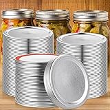 100-Count, Wide Mouth Canning Lids for Ball, Kerr Jars - Split-Type Metal Mason Jar Lids for Canning