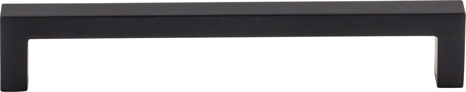 Top Knobs M1156 Nouveau III Collection 6-5/16" Square Bar Pull, Flat Black