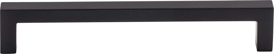 Top Knobs M1156 Nouveau III Collection 6-5/16" Square Bar Pull, Flat Black