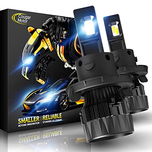 Cougar Motor X-Small H13 LED Headlight Bulb, 10000Lm 6500K (Hi/Lo) All-in-One Conversion Kit