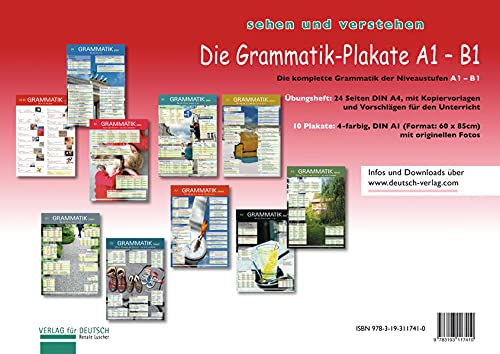 GRAMMATIK-PLAKATE M.UEBUNGSHEFT A1-B1