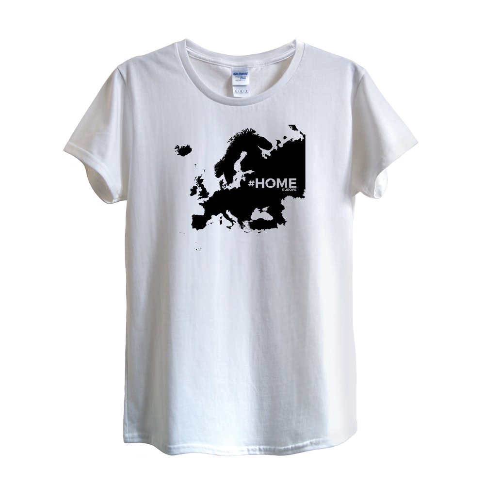 BlackBarrel Limited Edition Europe T-Shirt Home Made of Stars National Branded Design Cotton Women Fitted
