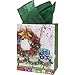 Gift Boutique Beautiful Glitter Pop Up Christmas Gift Bags with Handles and Tags in 4 Assorted Designs & 3 Sizes- Small, Medium & Large 12 Pack