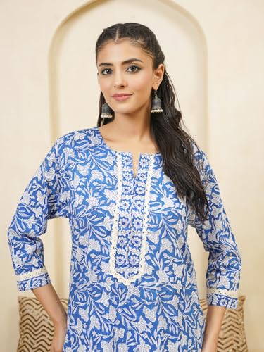 Image of Pure Cotton Printed Short Kurti for Women | Traditional Block Print Kurta Top | Casual & Workwear Ethnic Fashion