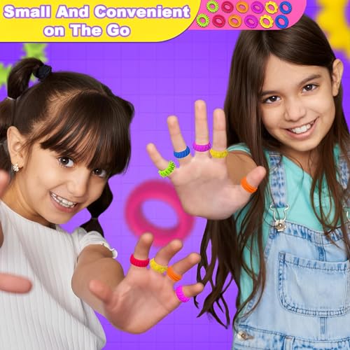 20 Stück Fidget Toys Set - 12 Fidget Ring 4 Akupressur Ring 4 Gewebter Netzschlauch, Skills Set, Sensorik Spielzeug, Anti Stress Spielzeug, für Anxiety ADHD Stresslinderung