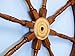 Nautical Deluxe Class Wood and Brass Decorative Ship Wheel 36