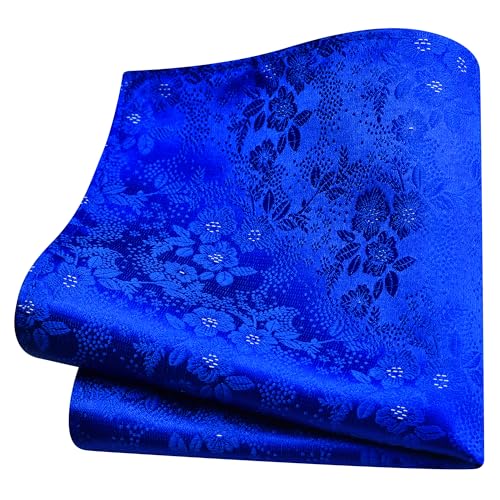 Image of GUSLESON 3.15 inch(8cm) Mens Floral Tie and Lapel Pin Necktie Hankerchief Cufflinks Set for Men