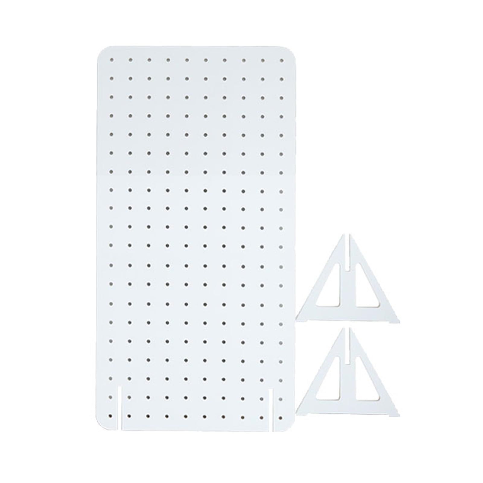 Peg Board-Raumteiler, Pegboard-Ausstellungsständer aus Holz, freistehende Pegboard-Bildschirme mit Stützfüßen, für Handelsmessen, Kunsthandwerksmessen, Heim-Wand-Organizer (weiß, Stil 2)