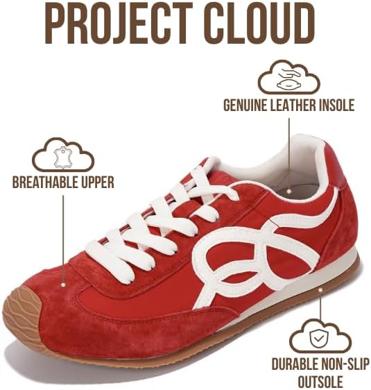 Project Cloud Womens Shoes with Memory Foam Insole Trendy Sneakers for Women - Lightweight & Non-Slip Womens Sneakers Walking Shoes for Women Footwear (Lowy)