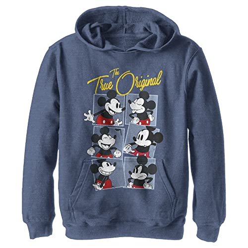 Sweat à capuche Mickey Disney pour garçon en coton bleu