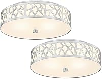 Vista 13 de Lámpara de techo de montaje empotrado de 12 pulgadas, 2 - Luminaria de techo vintage con pantalla de vidrio esmerilado, Luminaria de bronce frotado