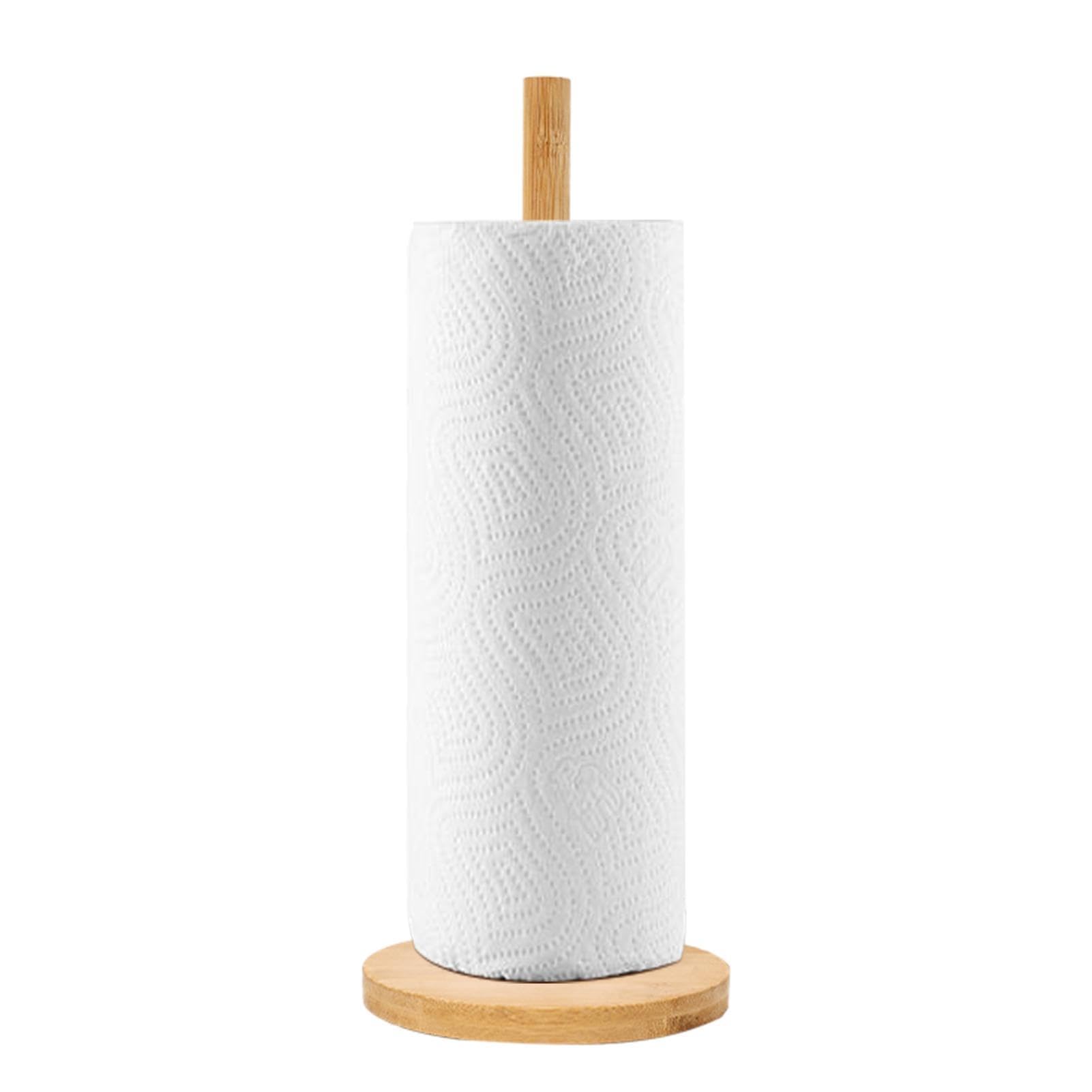 Portarotolo Legno Faggio - Dispenser Carta Da Cucina Da Parete O Sottopensile, 31x13 Cm