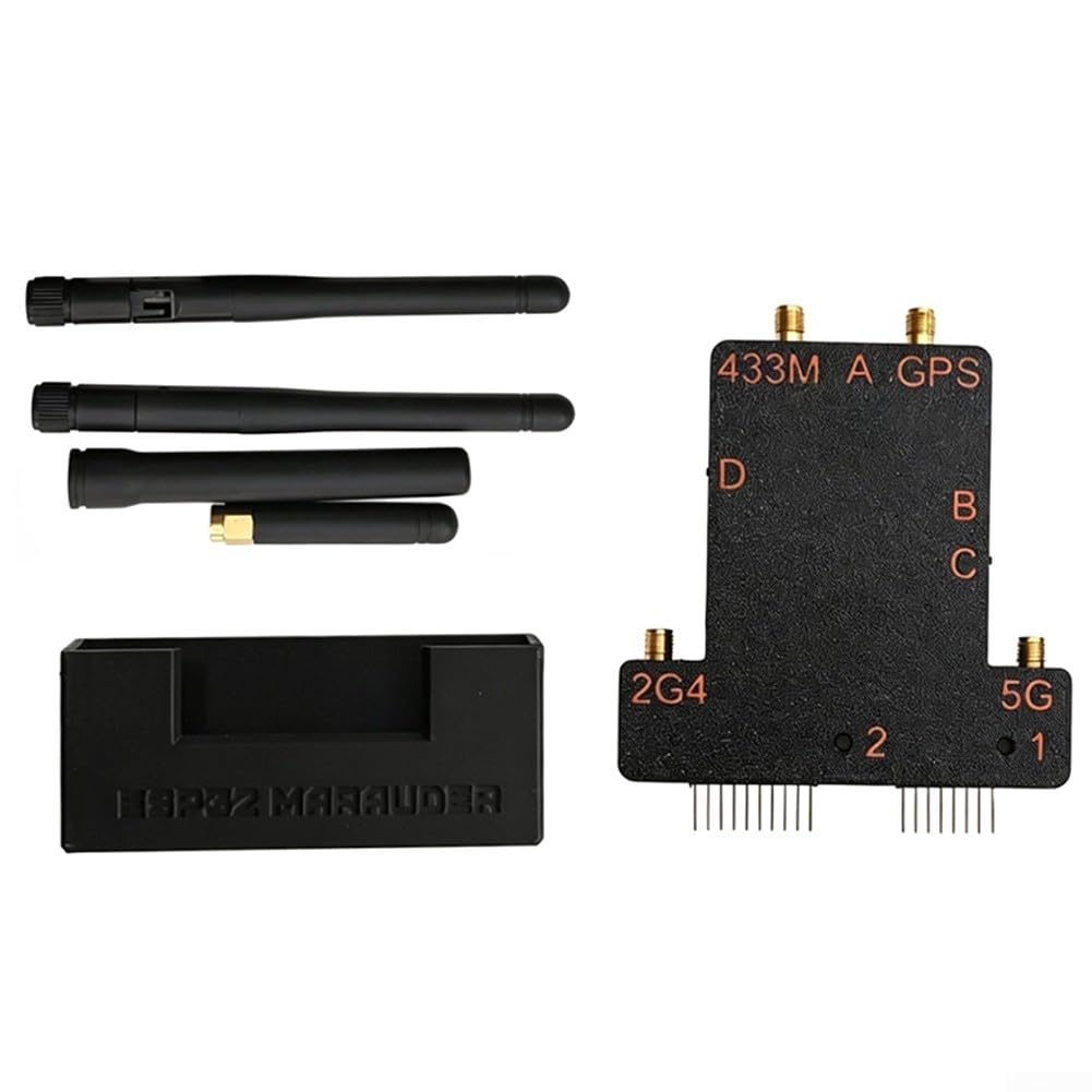 Para esp32-C5 Wi-Fi GPS placa de expansión para Flipper para cero - Módulo RF de 433 MHz con pantalla de 2.8 pulgadas y antena de alta ganancia - Herramienta de depuración para desarrolladores (negro)
