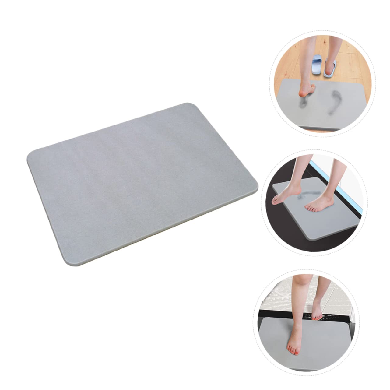 Cabilock Alfombra Antideslizante Alfombra De Ducha Alfombras De Baño para Bañera Esteras De Espuma Alfombra+Puerta+Exterior+Exterior Barro De Diatomeas Esponja Lujo Ligero