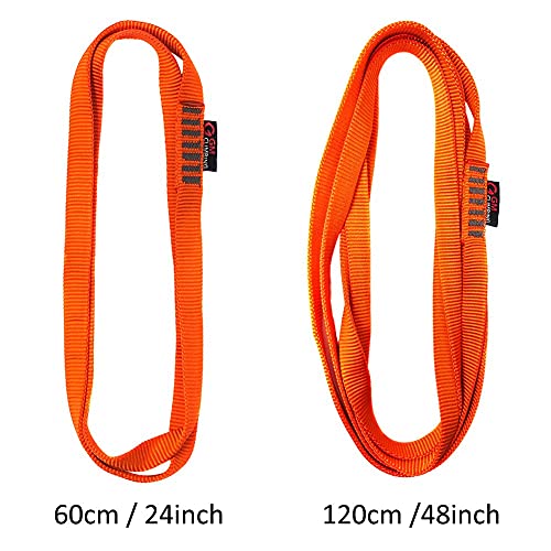 Gm Climbing Pack Of 3 16Mm Nylon Sling Runner 120Cm / 48Inch (Fluorescent Orange) #TOP7