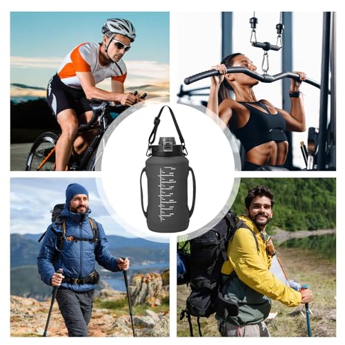 Botella de agua plegable de silicona 1.8 L vasos reutilizables ciclismo 5