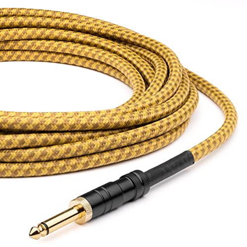 Gig Snake GC-YELLOW20A Guitar Cable 20 Ft - 1/4 Inch Right Angle Yellow Instrument Cable thumb #1