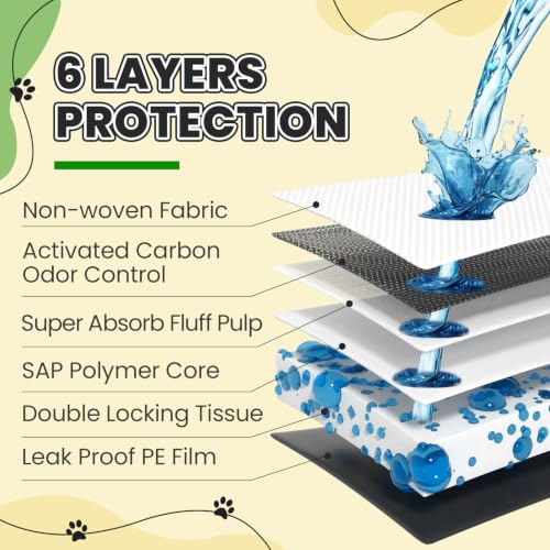 Image of Charcoal XL Dog Pee Pads 34 inchx28 inch 100 Count Puppy Training Pads