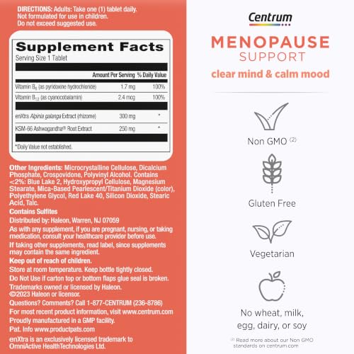 Centrum Clear Mind and Calm Mood Menopause Support Tablets, 30 Count - image 8