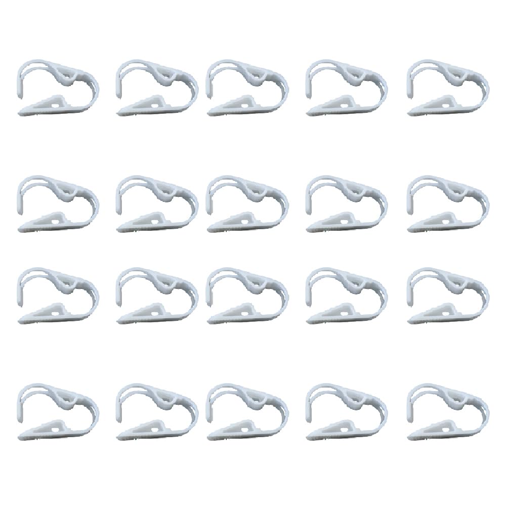 SagaSave 20 Pcs 12-18mm Plastic Adjustable Water Stop Clamp, Laboratory Pinch Valve Flow Control Hose Clamp