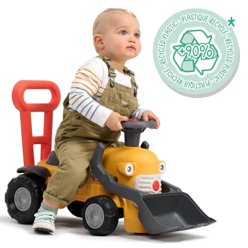 FALK - Marcel Rutschauto für Baustelle, Schaufel vorne, ab 12 Monaten, 90% recycelter Kunststoff, Laufhilfe, 910D – Bild 4