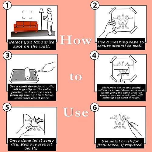 Image of Kayra Decor Stencil for Wall Painting - Krishna Lord Design Pack of 1, 24 inch x 40 inch - (KDS36019)