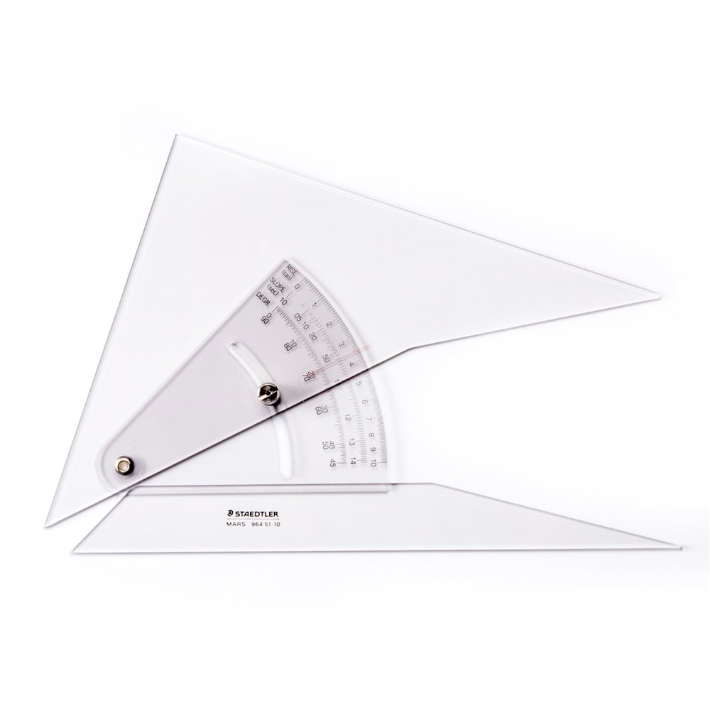 Staedtler Mars adjustable set square 25cm 964 51-10 (japan import)
