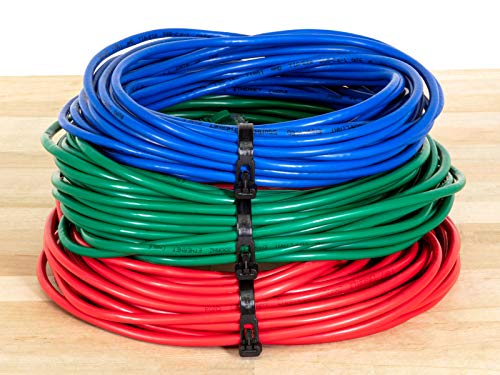 Helonge Reusable Zip Ties, 100 Pcs Assorted Fastening Cable Zip Ties 6" 8" 10" 12" Four Length Heavy Duty Nylon Self Locking Wire Ties #TOP7