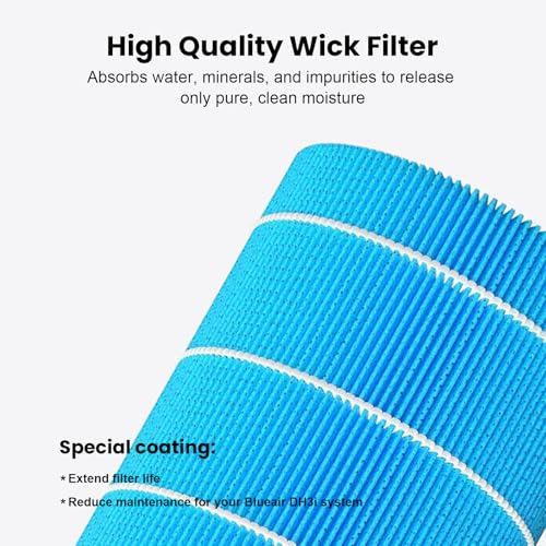 Image of DH3i Replacement Particle Filter & Wick Filter Compatible with Blueair 2-in-1 Purify + Humidify Air Purifier and Humidifier, True HEPA Filter High-Efficiency Activated Carbon Filter for Baby Bedroom