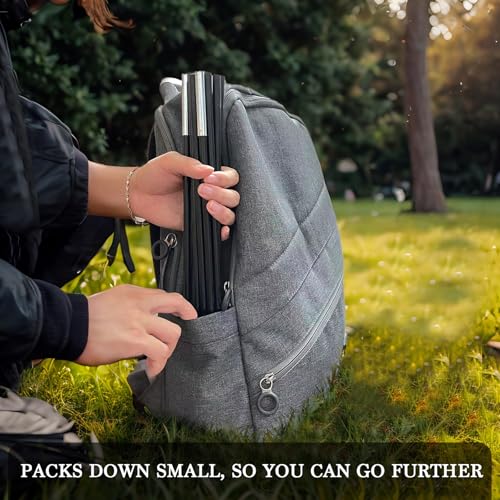 Fiberglass Tent Pole Replacement Kit - 2 Pack 8.69Ft Pre-Assembled Adjustable Portable Tent Poles (8MM Diameter) for Hiking & CampingTent Repair & Outdoor Shelter Support (Black) - Thumbnail 2