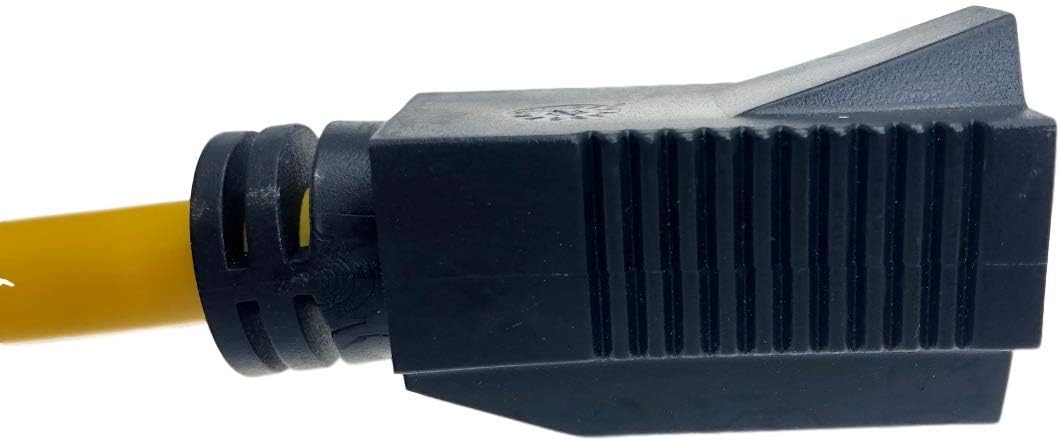 Pactrade Marine 12" RV Power Cord Dogbone Adapter 30A Male to 15A Female 12AWG/3