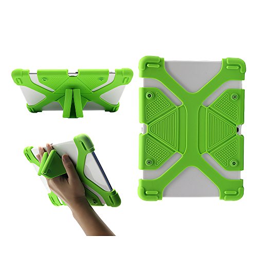 Housse Universelle pour Tablette Anti-Chute en Silicone avec Support Réglable Vert