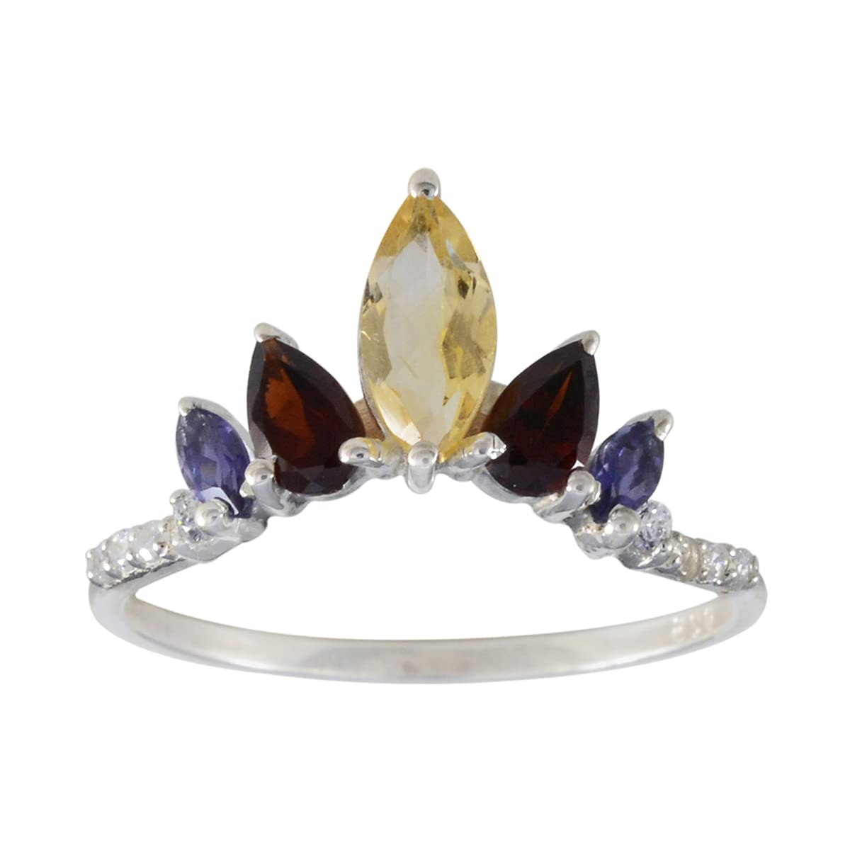 Bague originale multi CZ en argent 925, le cadeau idéal - 6