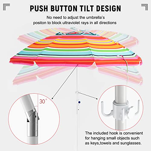 Parasols 9 'Parasol De Plage Piscine Jardin Patio Double Dessus