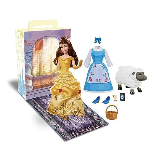 Disney Store - Muñeca oficial de Belle Story, La Bella y la Bestia, 11 pulgadas, juguete totalmente articulable en traje brillante, adecuado para mayores de 3 años