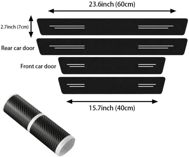 ーバンパーガード に適合する4 EV 2022 2023 トランクトリムアクセサリー リアバンパー ドアシルプロテクター カースタイリング  ステンレススチールステッカー 車＆バイク カーボンファイバーデカール 車のトランクのリアバンパーステッカー カーアクセサリーASX 2011 ... に適合 アウディ RS7 シル プロテクター ステッカー 傷防止 ドアシル 保護テープ カーボンファイバー トランク ペダル バンパ