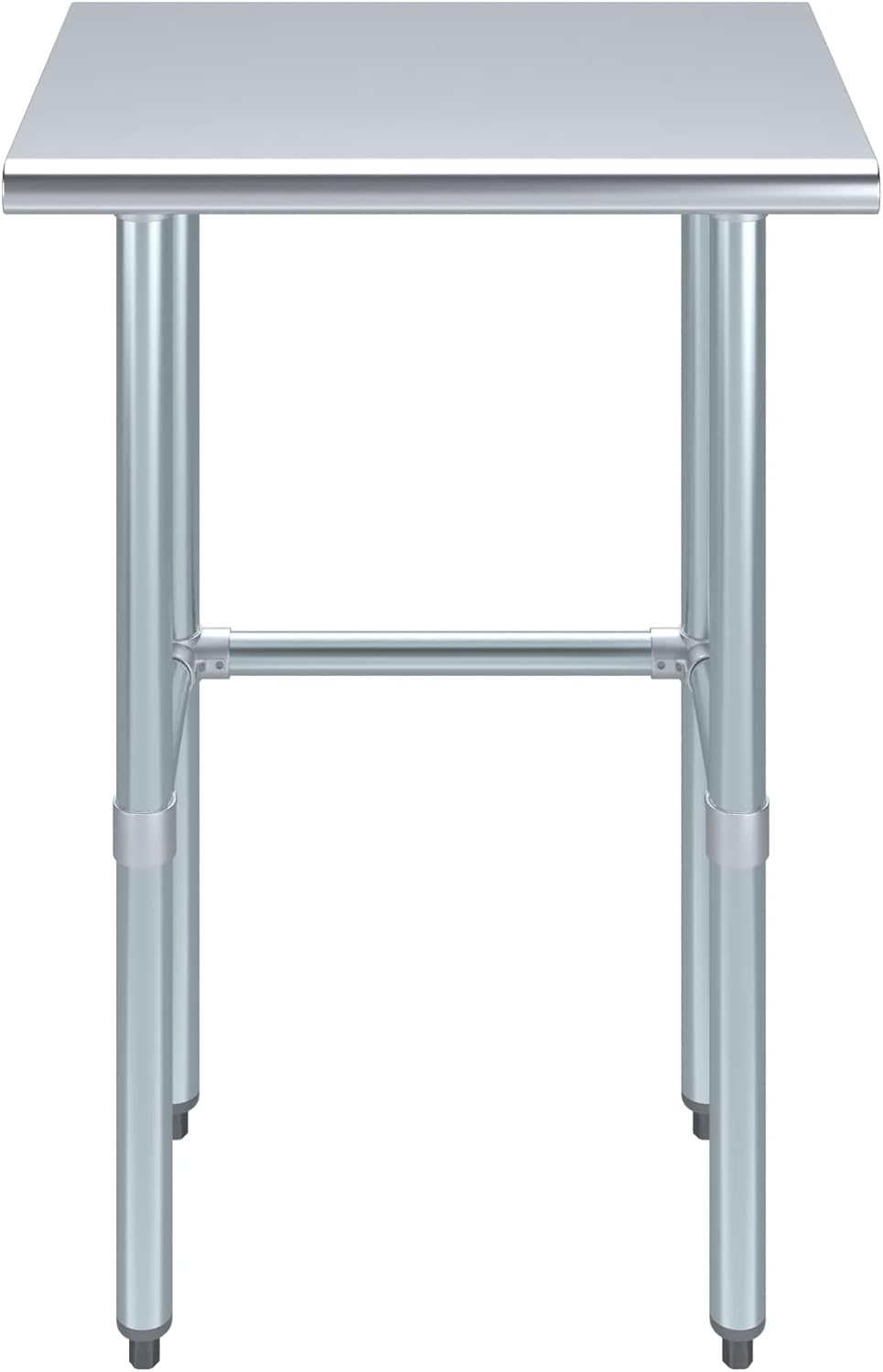 24" Stainless Steel Open Base Work Table with Galvanized Legs