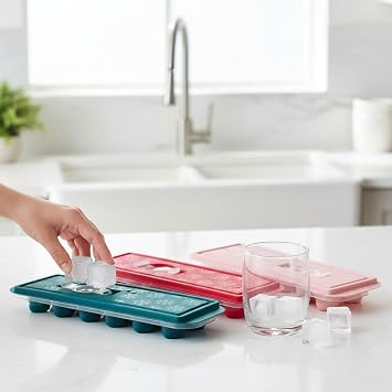 Deconox 2 Silicone Based Freezer, 12-Piece Ice Mold, Practical and Flexible Silicone Based Freezer Set - Keep Your Drinks Cool!