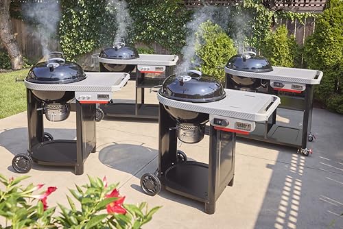 Weber Performer Barbecue A Carbone/Griglia 57 Cm Con Tavolo Laterale, Coperchio E Braciere Smaltati In Porcellana, Sistema One-Touch, Termometro, Nero - 20