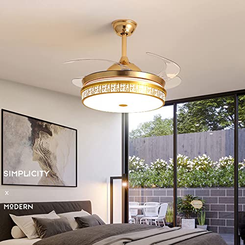 Ventilateur de plafond avec éclairage LED 72W et télécommande pour salon - 5