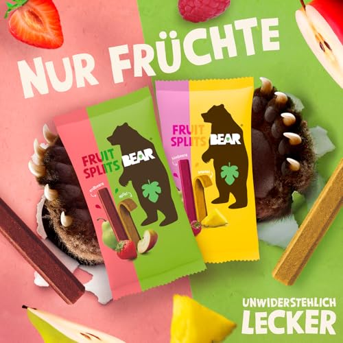 BEAR Fruit Splits Mixbox | 100% natürliche Zutaten | ohne Zuckerzusatz | Snacks für Kinder & Erwachsene | 20 Beutel x 20g | 400g