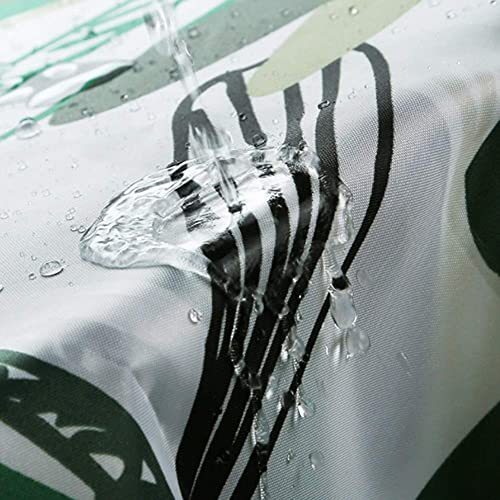 Rideau de douche long en polyester imperméable style naturel avec crochets - 6