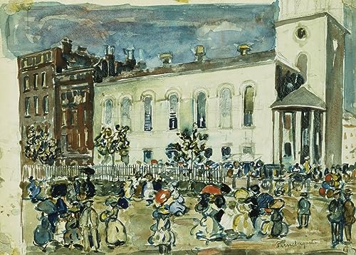 Impression d'affiches Maurice Brazil Prendergast Toile Park Street Church 60x90cm
